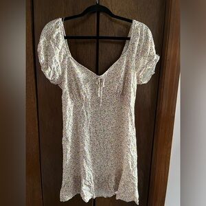 Pink and yellow flower sun dress